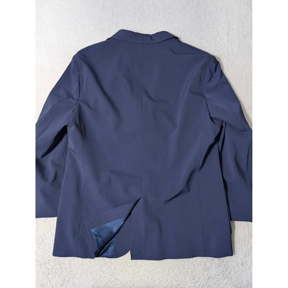 NEW Jos A Bank Commuter Mens L Blue Traveler Stretch Packable Performance Blazer